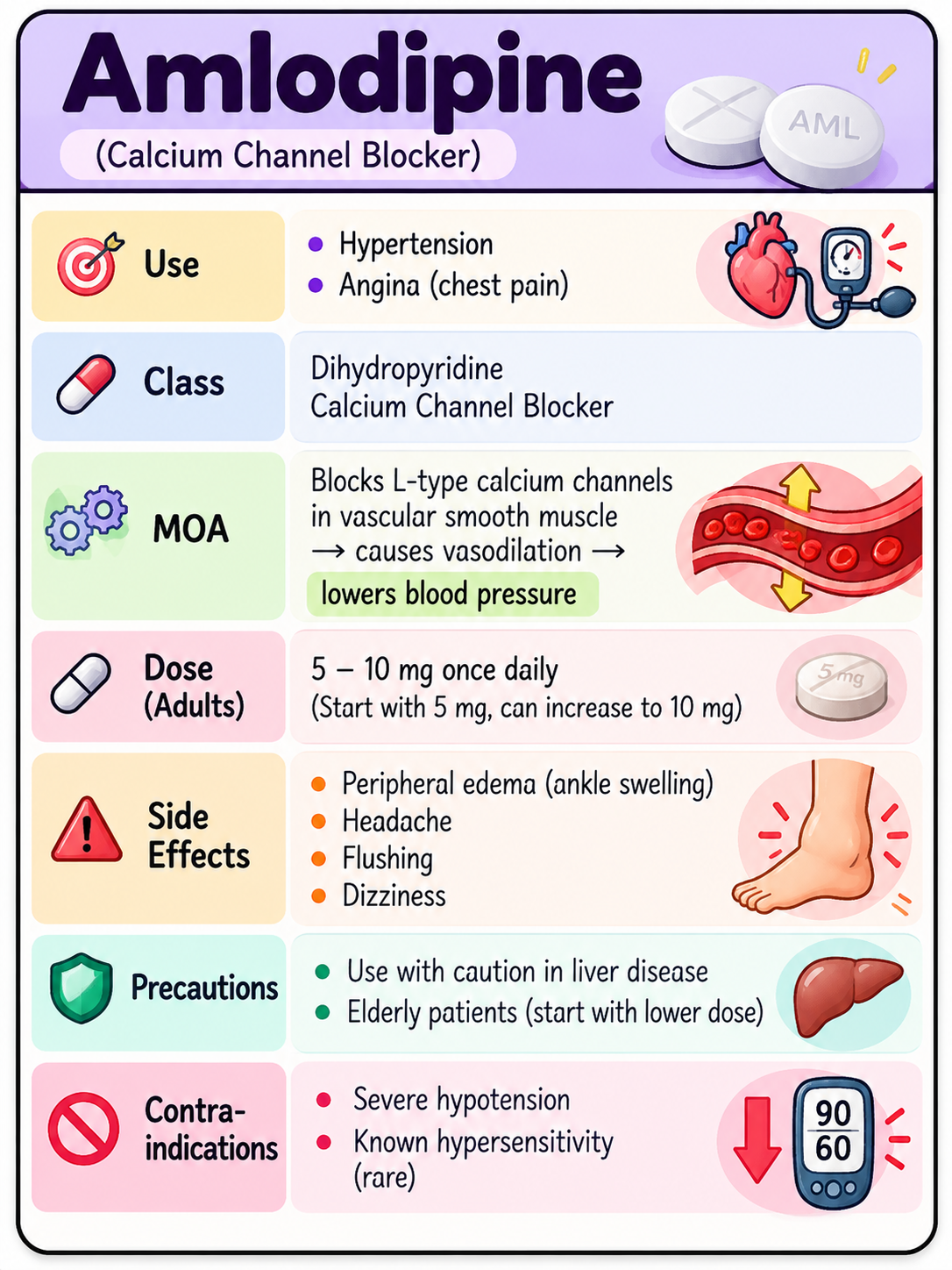 AMLODIPINE sample drug card